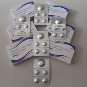 a group of mifeprestone and misoprostol in blisters